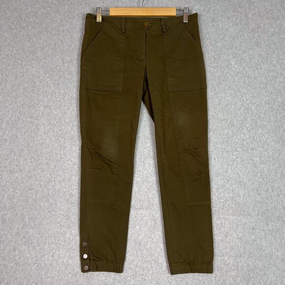 Veronica Beard Army Green Field Mid Rise Cargo Jogger Pant Size 4 - Picture 1 of 13